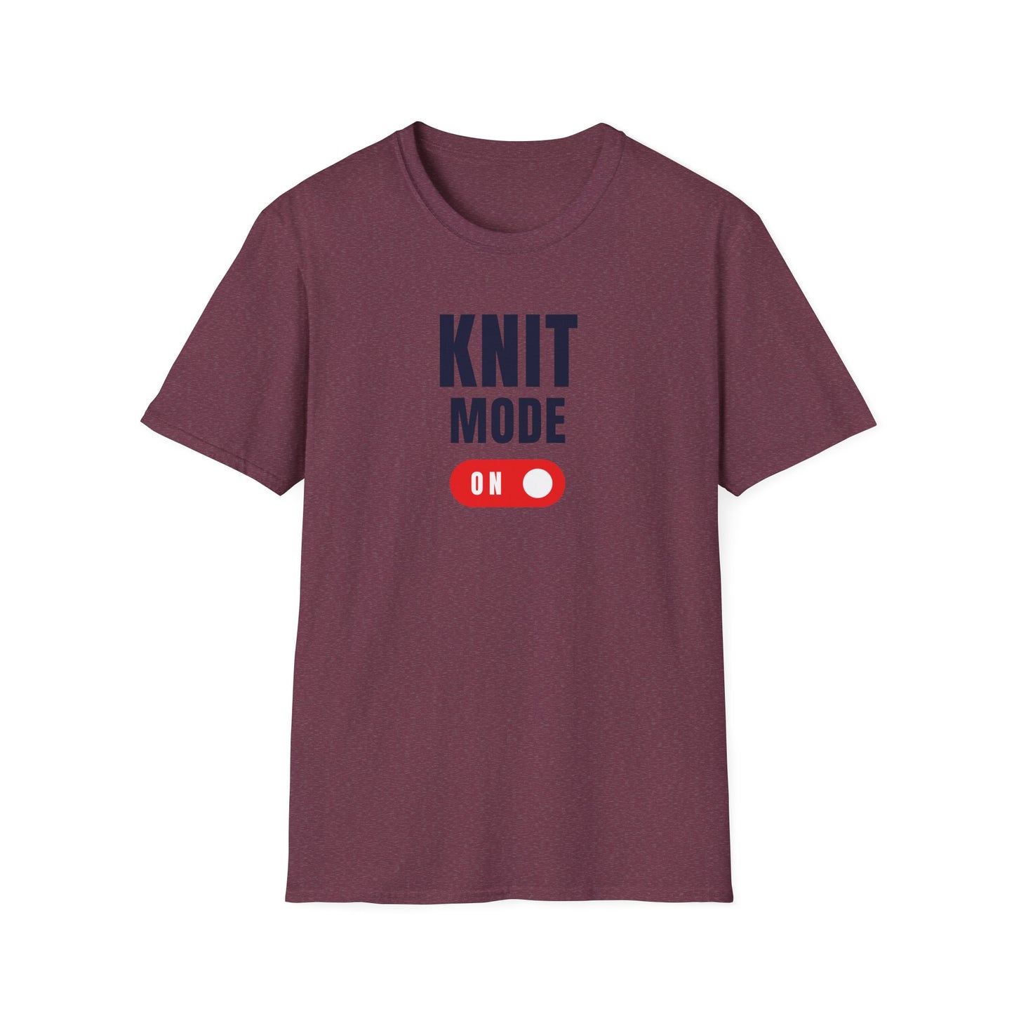 Knit Mode On T-Shirt Funny Knitting Tee for Yarn Lovers Cozy Crafting Apparel Gift for Crafters