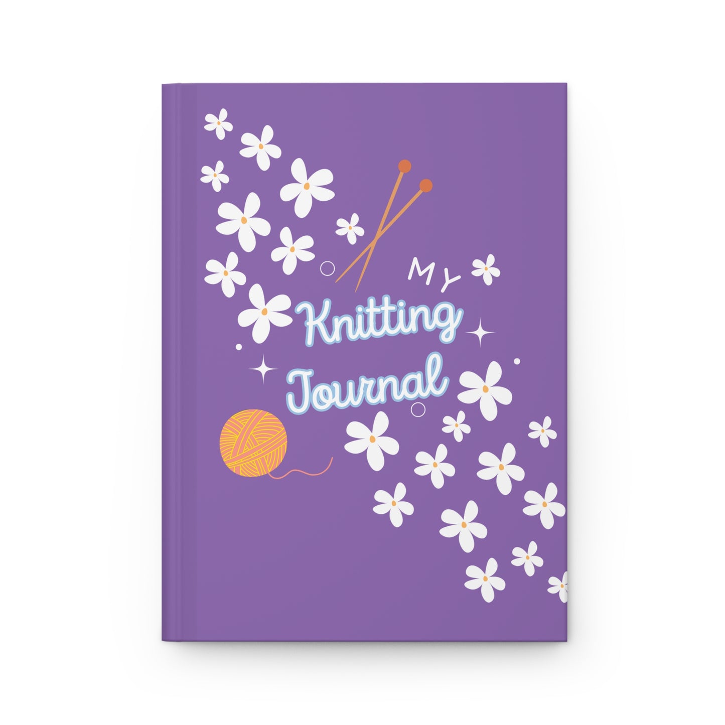 My Knitting Journal – Floral Hardcover Knitting Notebook | Premium Stationery