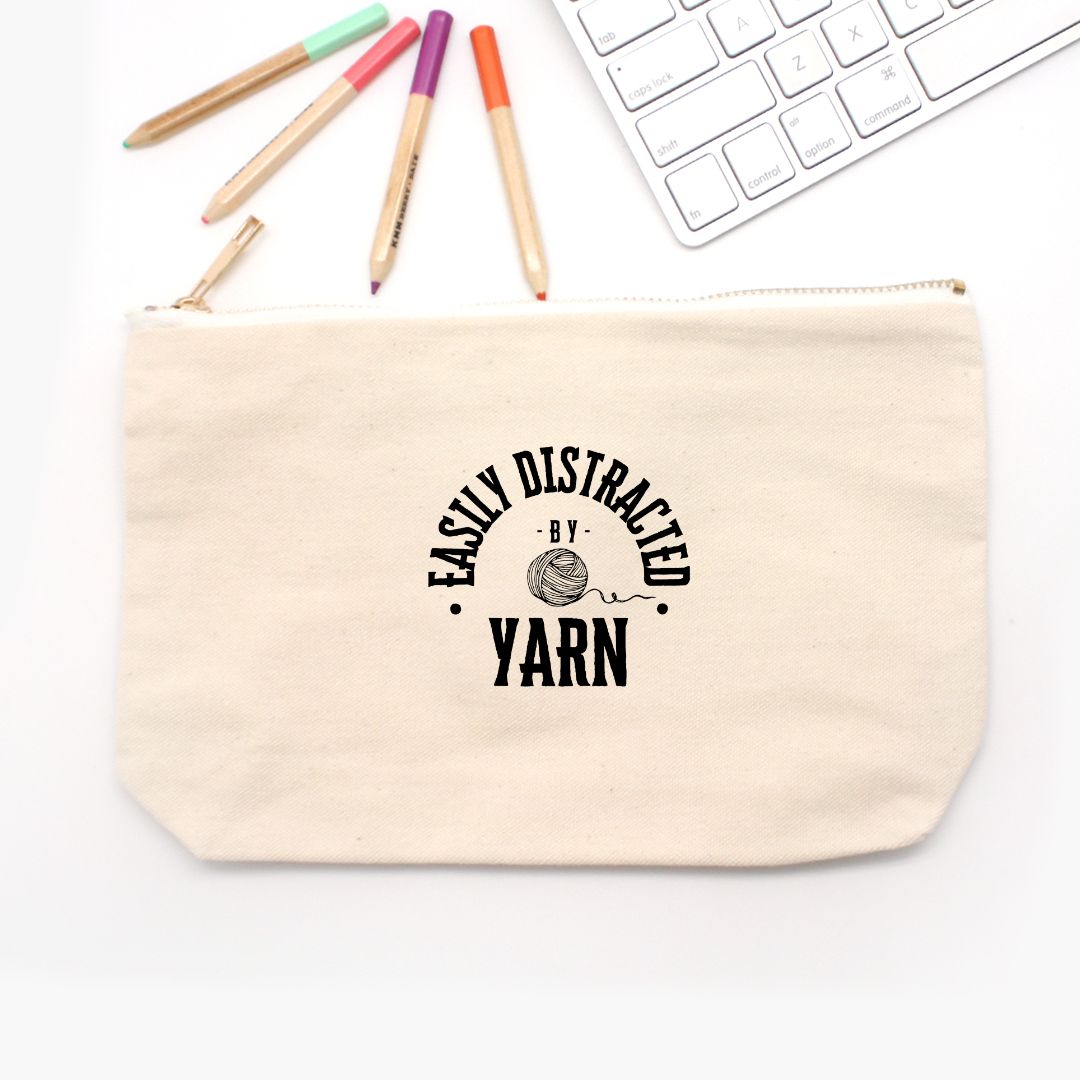 Knitting Bag for Notions Yarn Tools for Knitters Crocheters Crafters