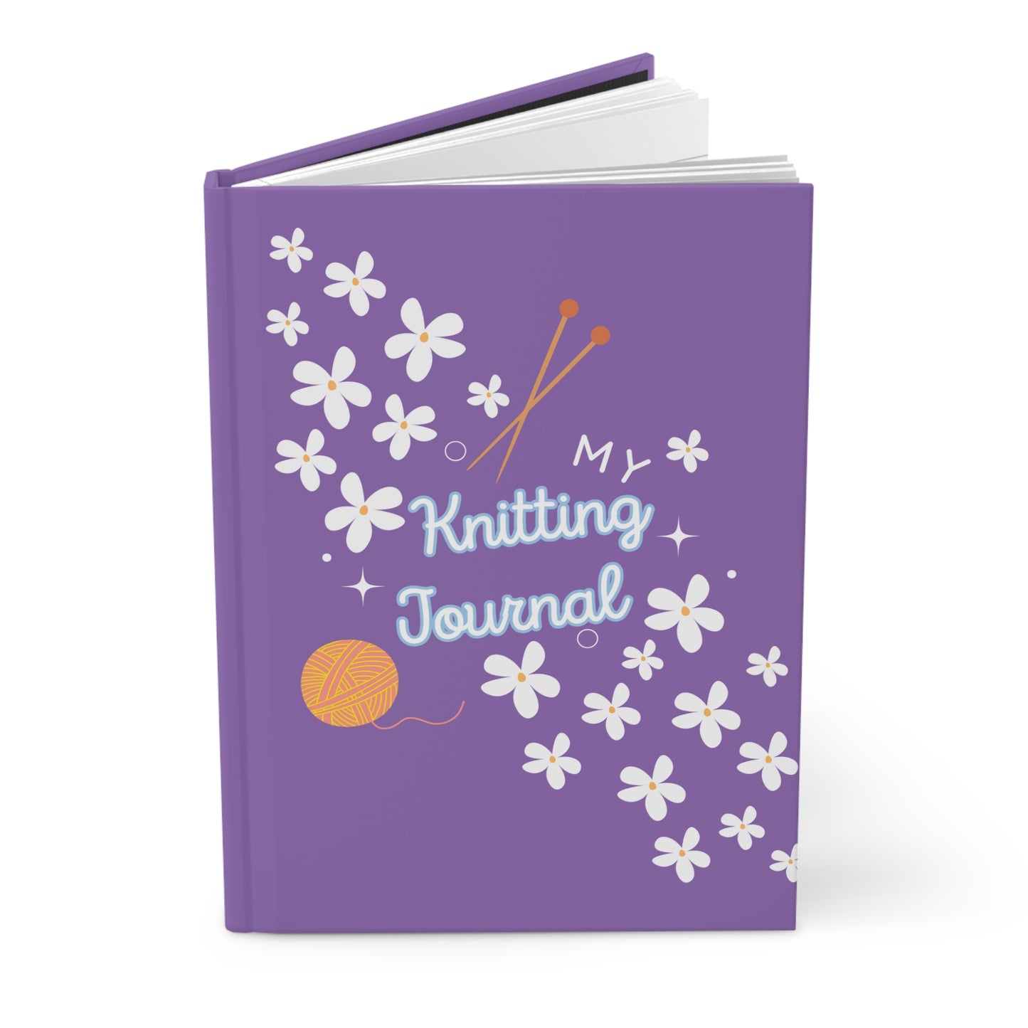 My Knitting Journal – Floral Hardcover Knitting Notebook | Premium Stationery