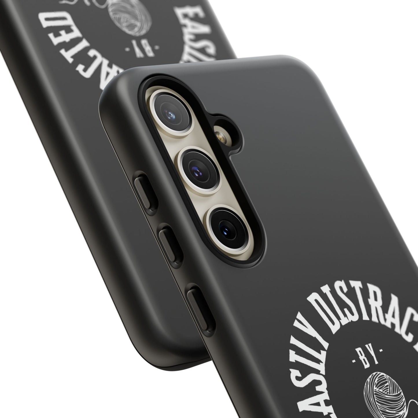 Black Knitting Phone Case – Protective Dual‑Layer Cover for Crafters