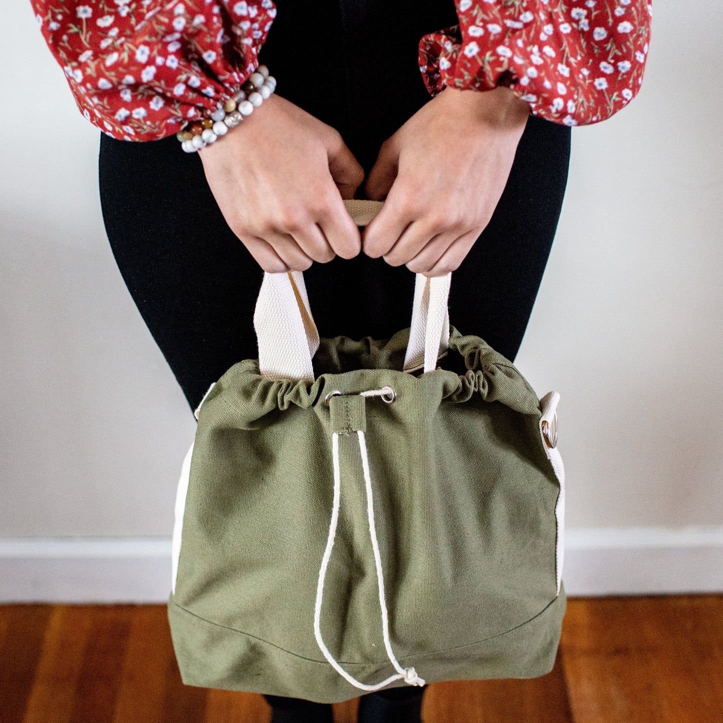 Knitting and Crochet Crossbody Project Bag