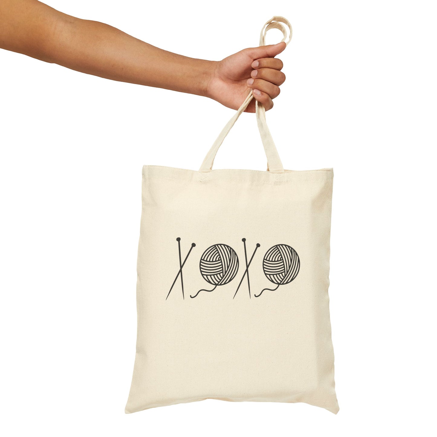 Knitter's Cotton Canvas Tote Bag