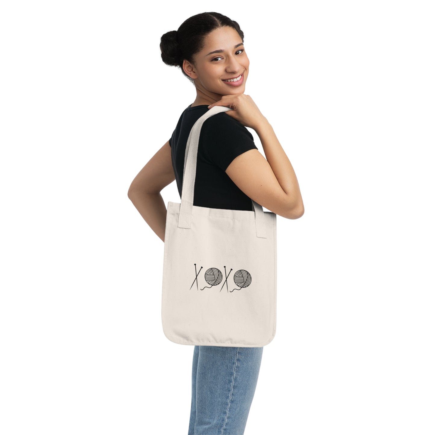 Organic Knitting Tote, Craft Tote, Eco-Friendly