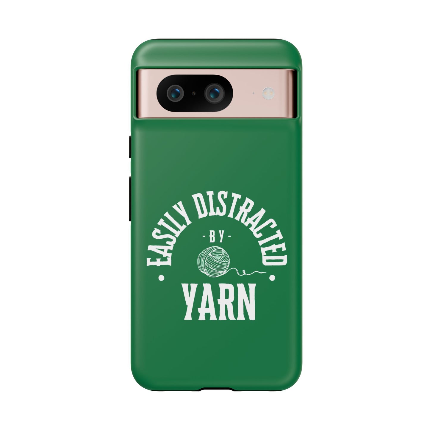 Phone Case, Green Knitting Gift, Tough Case for Crafters, Protective Cover for Knitters, Unique Knit Design Accessories