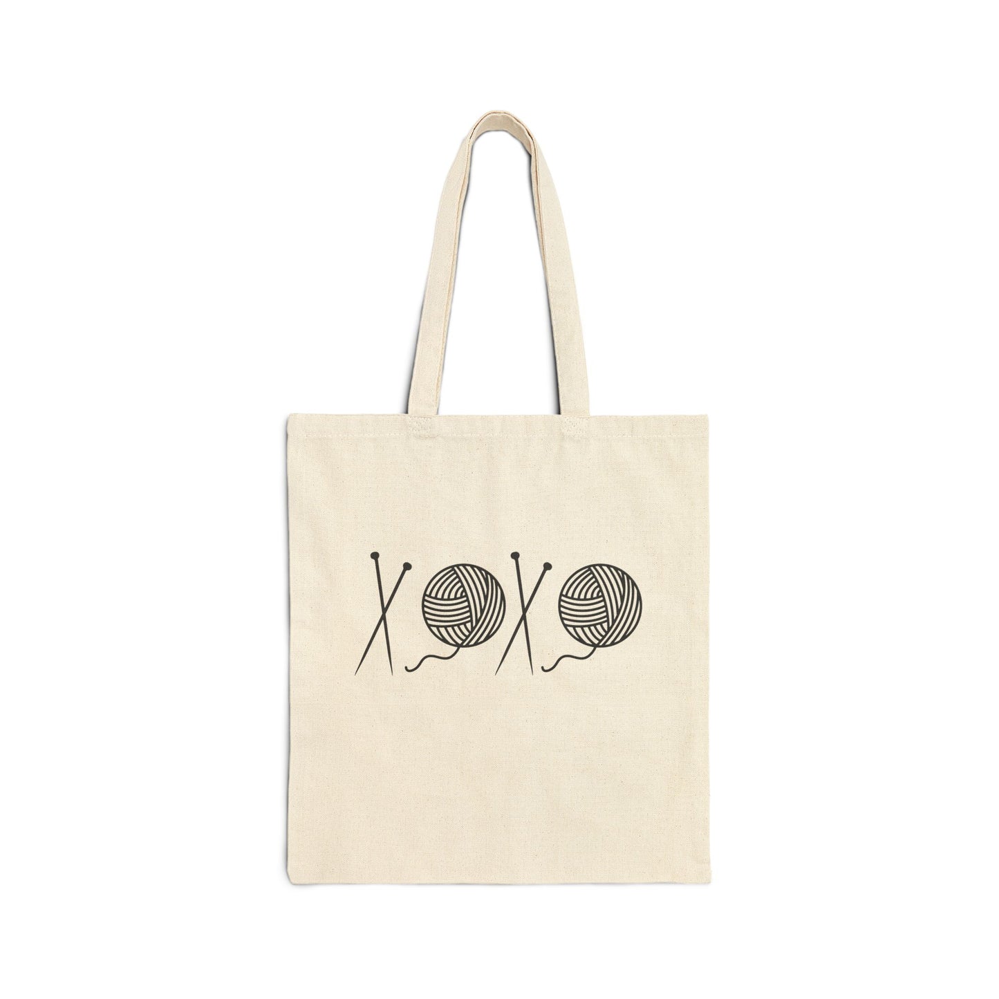 Knitter's Cotton Canvas Tote Bag