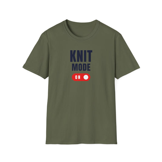 Knit Mode On T-Shirt Funny Knitting Tee for Yarn Lovers Cozy Crafting Apparel Gift for Crafters
