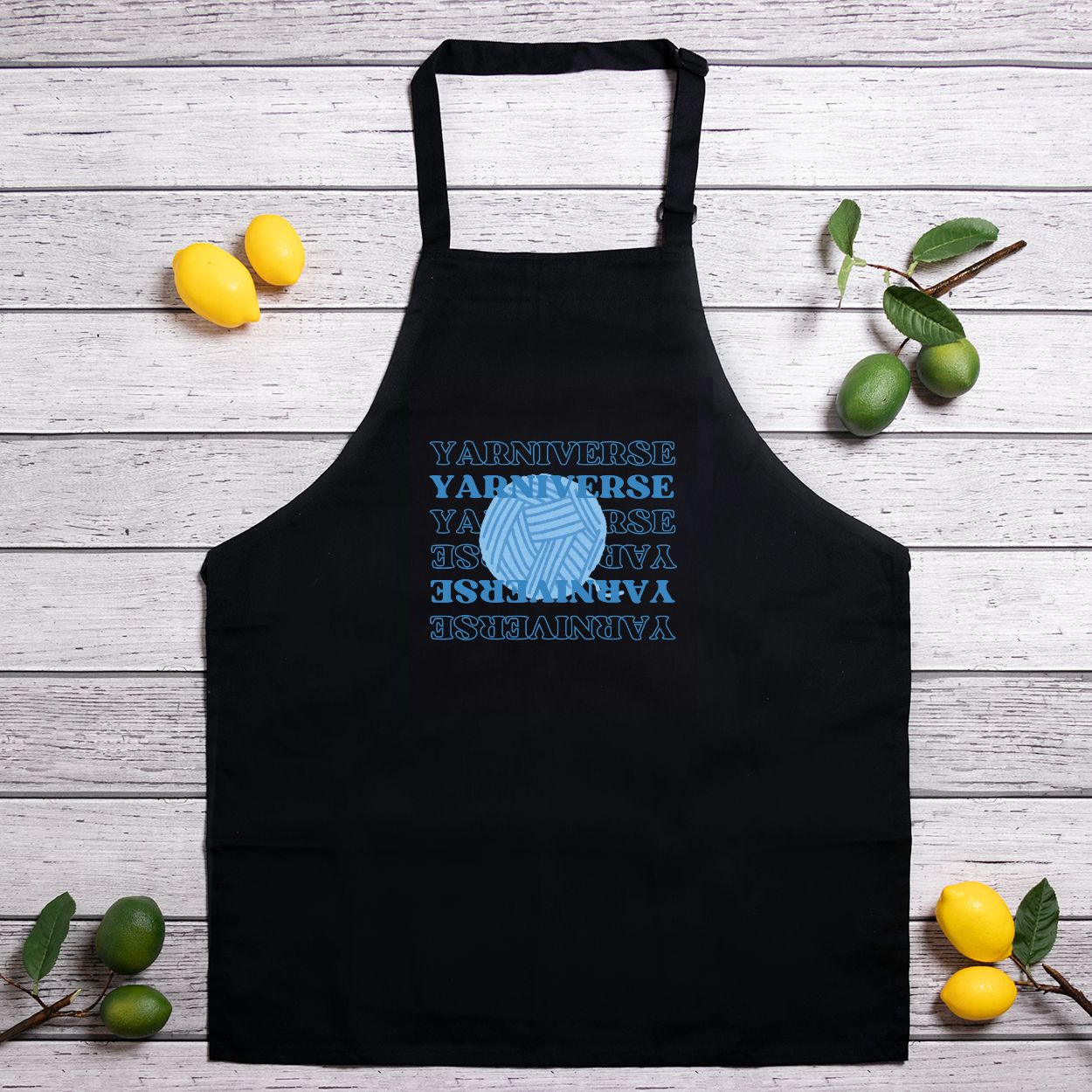 Classic Kitchen Apron Adjustable Neck Strap Full Length - Yarniverse