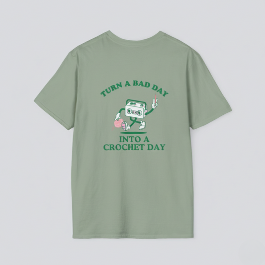 Positive Vibes Unisex T‑Shirt | Maker Gift for Crocheters & Crafters