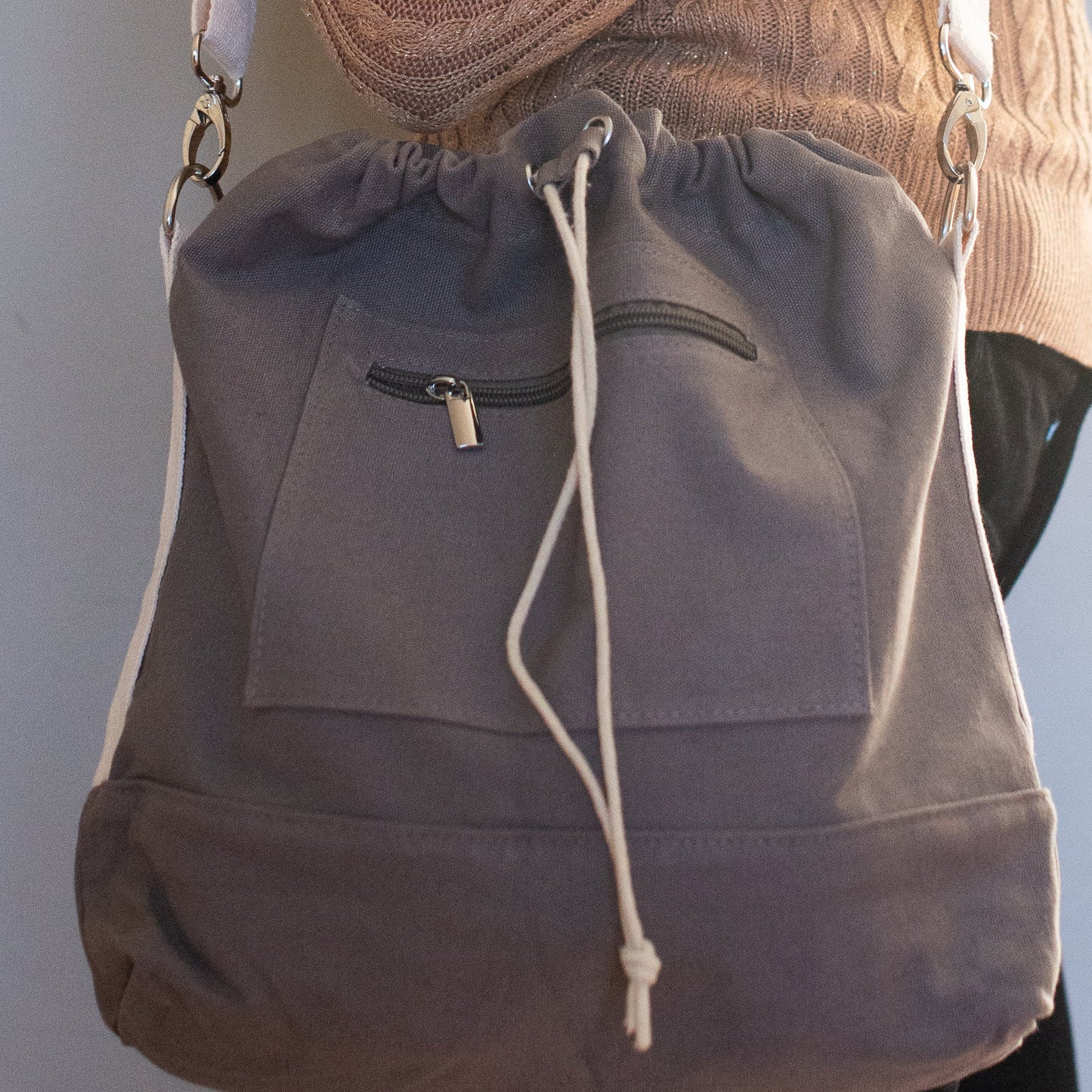 Crossbody Project Bag for Knitters Crocheters