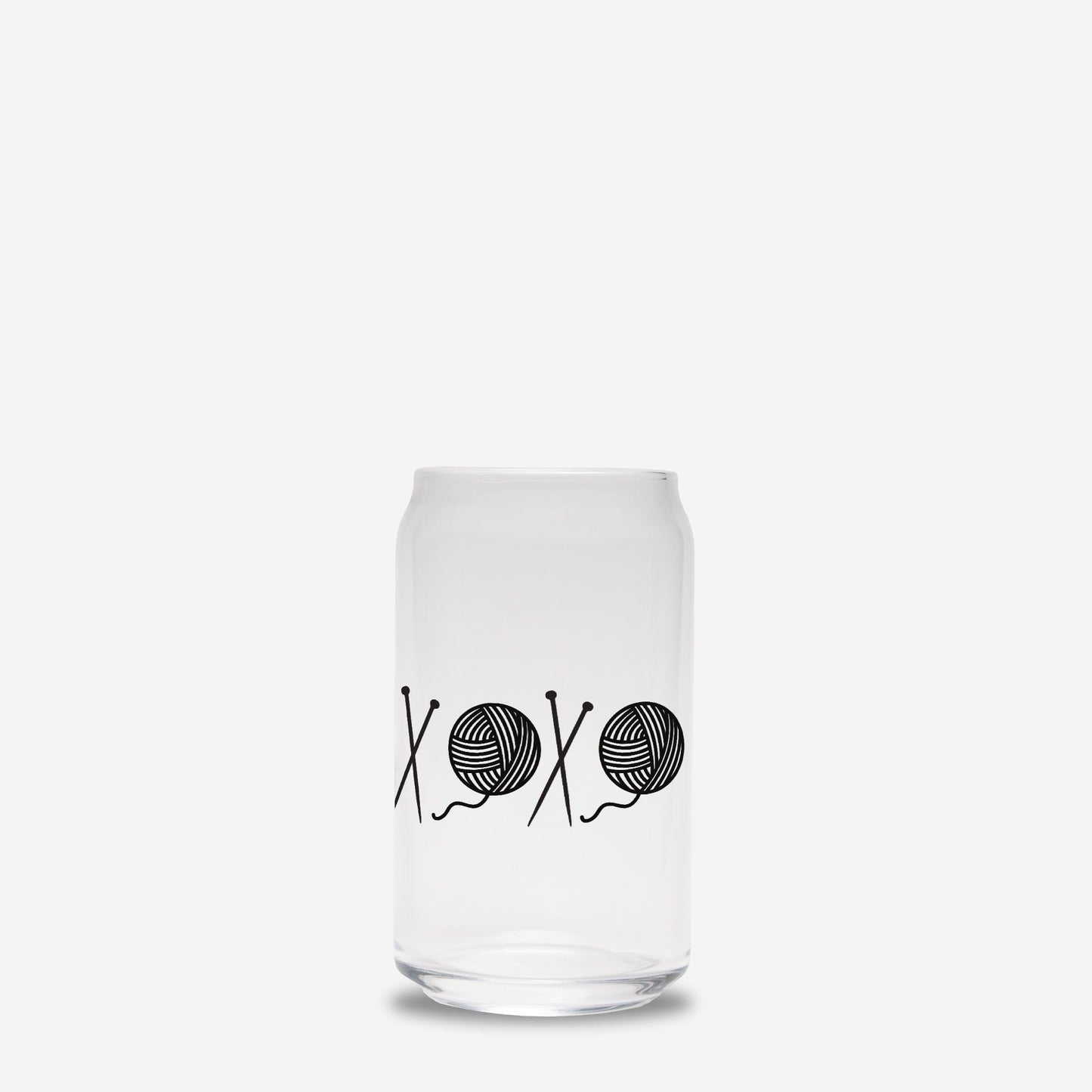 Trendy 16 oz Glass Can with Metal Straw