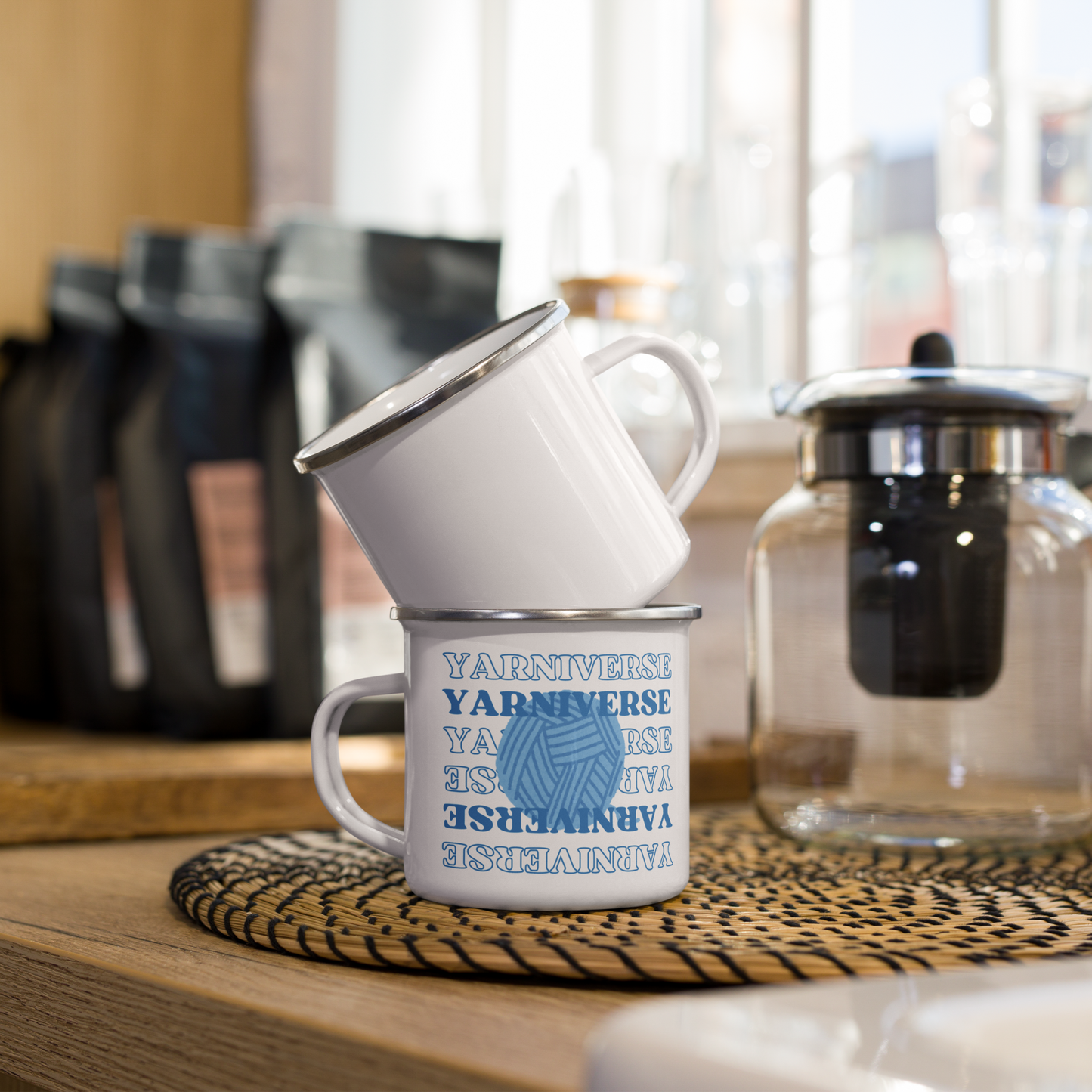 Yarniverse Coffee Enamel Mug