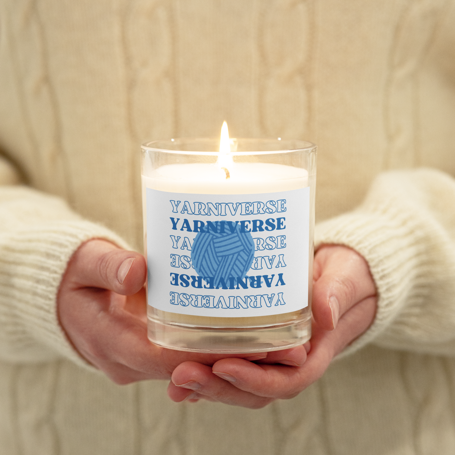 Soy Wax Unscented Jar Candle - Yarniverse