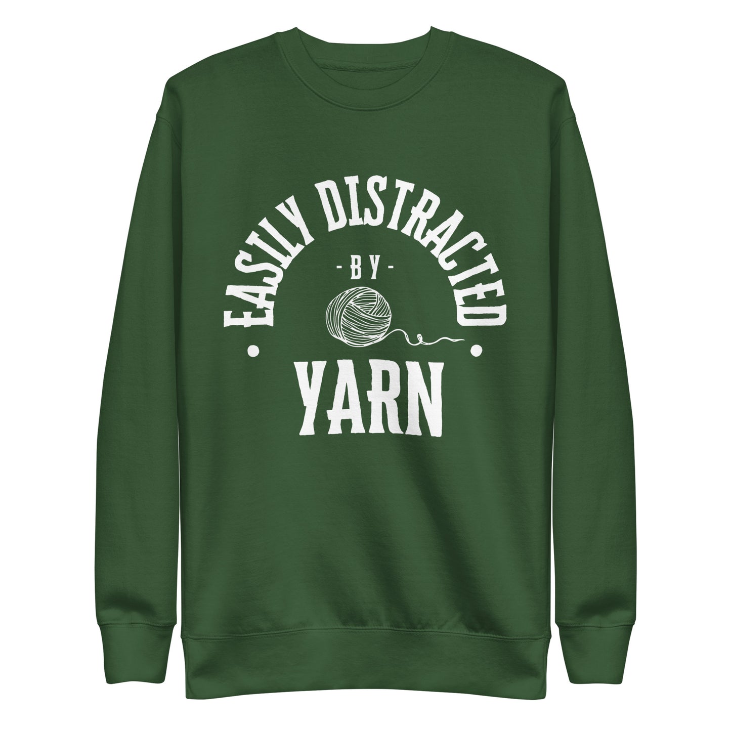 Stylish Classic Sweatshirt - Easily Distracted By Yarn