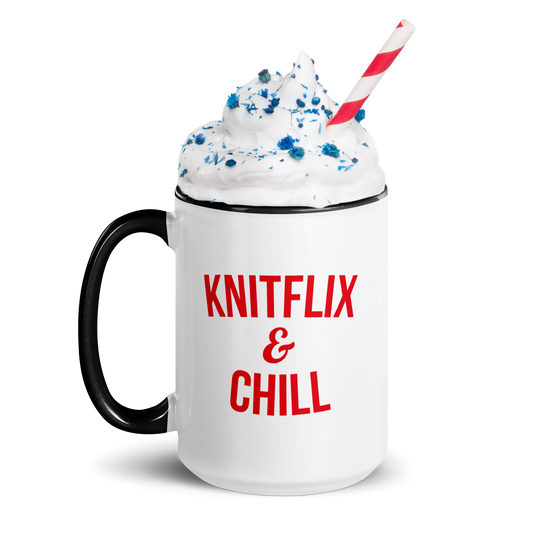 Knitflix and Chill Knitting Coffee Mug